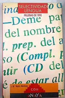 Selectividad lengua: pruebas de 1990